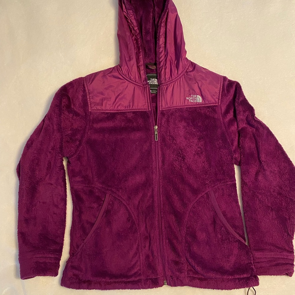 The North Face fleece jacket with hood women’s size large